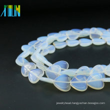 XA0007 Jewelry Stone Loose Beads White Heart Opal Beads For Jewelry Making
